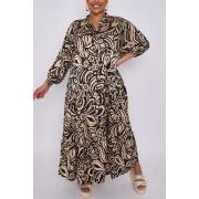 Wholesale Floral Print Button Up Tiered Dress