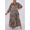 Floral Print Button Up Tiered Dress