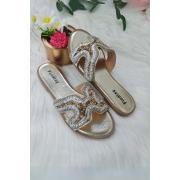 Wholesale Sparkly Cut Out Strap Flat Slider