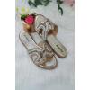 Sparkly Cut Out Strap Flat Slider