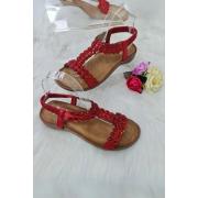 Wholesale Diamond Detail Strap Flat Wedge Sandal