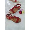 Diamond Detail Strap Flat Wedge Sandal