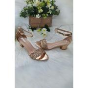 Wholesale Braided Design Ankle Strap Block Heel Sandal