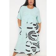 Wholesale Plain Stripe Patch Pocket Dress