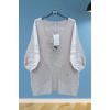 Plain Bow Drawstring Button Pockets Linen Top