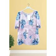Wholesale Rose Flower Print Cotton Top