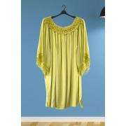 Wholesale Plain Embroidery Lace Neck Top
