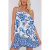 Floral Print Drawstring Waistband Strappy Co-Ord Set