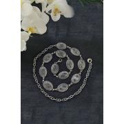 Wholesale Carved Flowers Metal Chain Belt