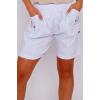 Plain Front Button Detail Zip Pockets Cotton Shorts wholesale trousers