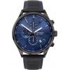 Sekonda Men's Sports Gun Metal Case & Leather Strap With Blue Dial Watches