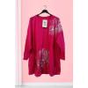 Foil Brush Stroke Pattern Side Zip Detail Cotton Top