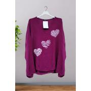 Wholesale Leopard Heart Print Hanky Hem Top