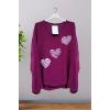 Leopard Heart Print Hanky Hem Top wholesale tops