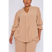 Wholesale Plain Ruffle Lace Sleeve Top