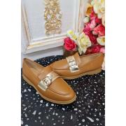 Wholesale Diamante Buckle Round Toe Loafers