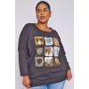Foil Leopard Heart Print Pockets Cotton Top