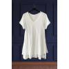Plain Layered Hem Cotton Dress