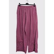 Wholesale Plain Button Patch Pockets Cotton Palazzo