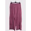 Plain Button Patch Pockets Cotton Palazzo