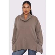 Wholesale Plain Pockets High Low Hem Cotton Top