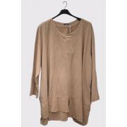 Wholesale Plain Layered High Low Hem Cotton Top
