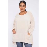 Wholesale Plain Side Split Pockets Cotton Top