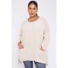 Plain Side Split Pockets Cotton Top