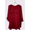 Star Applique Pattern High Low Hem Cotton Top tops wholesale