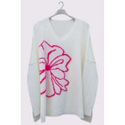 Wholesale Flower Pattern Knitted Top
