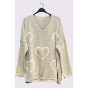 Wholesale Heart Pattern Knitted Top