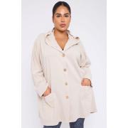 Wholesale Plain Button Up Pockets Cotton Hoody