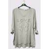 Love Heart Applique Pattern High Low Hem Top