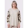 Leopard Print Fur Diamante Jumper