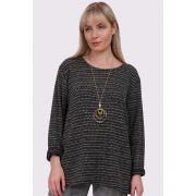 Wholesale Multi Stripe Pattern Knitted Necklace Jumper