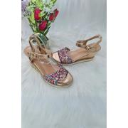 Wholesale Knitting Pattern Block Heel Sandal