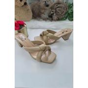 Wholesale Twisted Strap Block Heel Slider