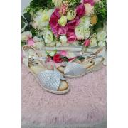 Wholesale Foil Ankle Strap Comfortable Sandal