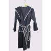 Contrast Edge Wrap Over Belted Longline Jacket