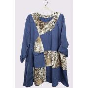 Wholesale Leopard Patch Print Pockets Top