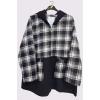 Plaid Pattern Pockets Hooded Jacket