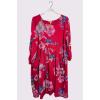 Lily Flower Print Pockets Cotton Dress