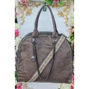 Wholesale Leather Aztec Strap Chain Shoulder Bag