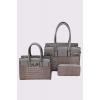 Crocodile Pattern Two Handle Shoulder Bag Set