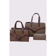 Wholesale Belted Two Handle Shoulder Bag Set