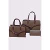 Belted Two Handle Shoulder Bag Set
