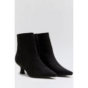 Wholesale Suede Zipped Ankle Heel Boot