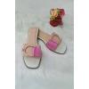 Metal Snaffle Buckle Square Toe Slider