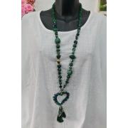Wholesale Beaded Tassel Heart Necklace