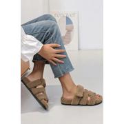 Wholesale Shearling Adjustable Strap Slipper